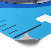 かわいい魚の海の生き物の漫画の成長チャート ポスター (角)