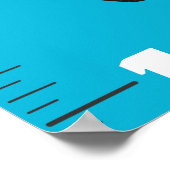 かわいい魚の海の生き物の漫画の成長チャート ポスター (角)