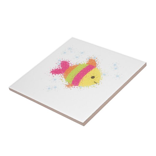 かわいい魚の漫画 タイル (側面)