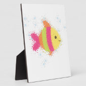 かわいい魚の漫画 フォトプラーク (側面)