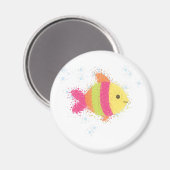 かわいい魚の漫画 マグネット (正面/裏面)