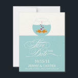 かわいい魚の結婚式 Save The Date 発表 セーブザデート<br><div class="desc">Paper Girlのかわいいカードで、愛する人たちに結婚式の日を覚えておいてもらおう。</div>