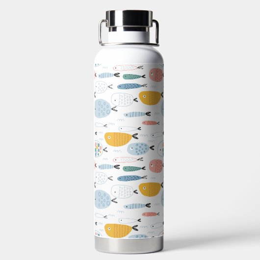 かわいい魚の群れ ウォーターボトル (背面)