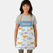 かわいい魚の群れ エプロン (インサイチュ)