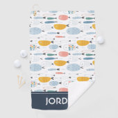 かわいい魚の群れ ゴルフタオル (インサイチュ)