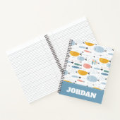 かわいい魚の群れ ノートブック (内部)