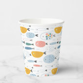 かわいい魚の群れ 紙コップ (左)