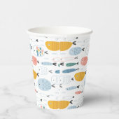 かわいい魚の群れ 紙コップ (右)