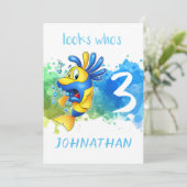 かわいい魚の誕生日カード カード (スタンド正面)