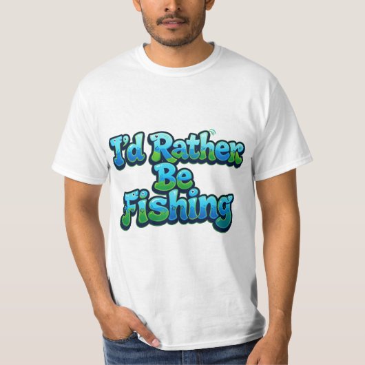 かわいい魚の釣り Tシャツ (正面)