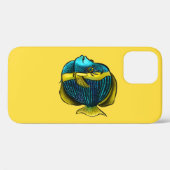 かわいい魚の青い黄色の子供たち Case-Mate iPhoneケース (裏面 (横))