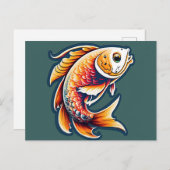 かわいい魚はがき ポストカード (正面/裏面)