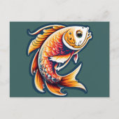 かわいい魚はがき ポストカード (正面)