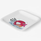 かわいい魚を水に入れる ペーパープレート (傾斜あり)