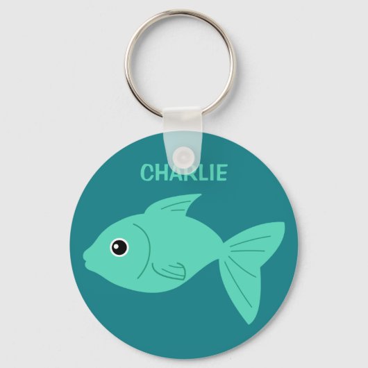 かわいい魚カスタムのキーチェーン キーホルダー (正面)