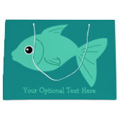 かわいい魚カスタム文字抱き枕 ラージペーパーバッグ (正面)