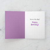 かわいい魚プリンセスキッドの誕生日カード カード (内部)