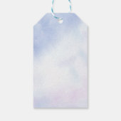 かわいい魚座の星占いサインパーソナライズされたパープル ギフトタグ (裏面)