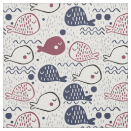 かわいい魚柄の生地 ファブリック