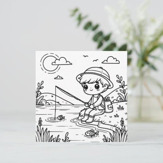 かわいい魚釣りをテーマにしたカラーリングカー子供へド (スタンド正面)