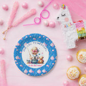 かわいい魚釣りをテーマにした少女の赤ちゃんシャワー ペーパープレート (パーティー)