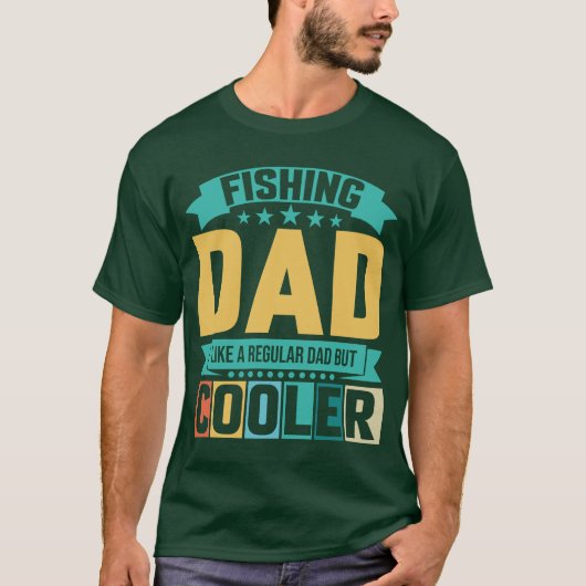かわいい魚釣りパパ Tシャツ (正面)