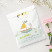 かわいい魚釣りベアースターセイボートany age誕生日 フェイバーバッグ (封をした状態)