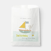 かわいい魚釣りベアースターセイボートany age誕生日 フェイバーバッグ (正面)