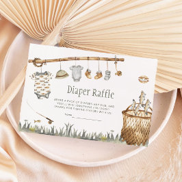 かわいい魚釣りリトルフィッシャーマンおむつラッフルエンクロ エンクロージャーカード