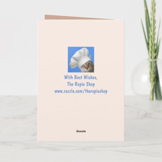 かわいい魚釣り猫の父の日 カード (裏面)