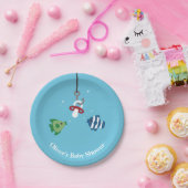 かわいい魚餌魚釣りベビーシャワー紙プレート ペーパープレート (パーティー)
