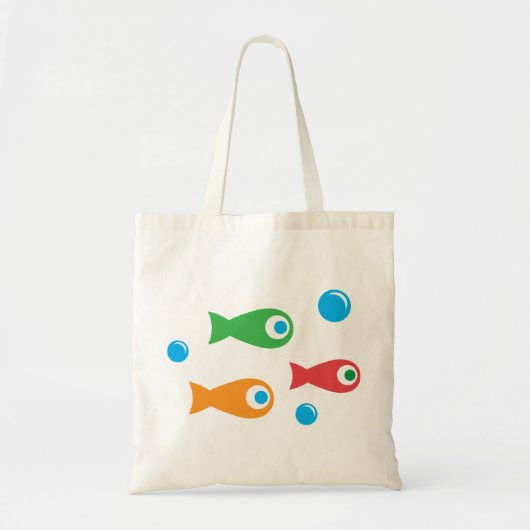かわいい魚3匹 トートバッグ (正面)