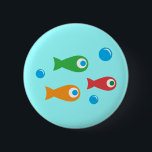 かわいい魚3匹 缶バッジ<br><div class="desc">可愛いカラフルが泳のまわりにぐ！</div>