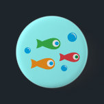 かわいい魚3匹 缶バッジ<br><div class="desc">可愛いカラフルが泳のまわりにぐ!</div>
