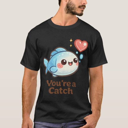 かわいい魚 - あなたは一網打尽 Tシャツ (正面)