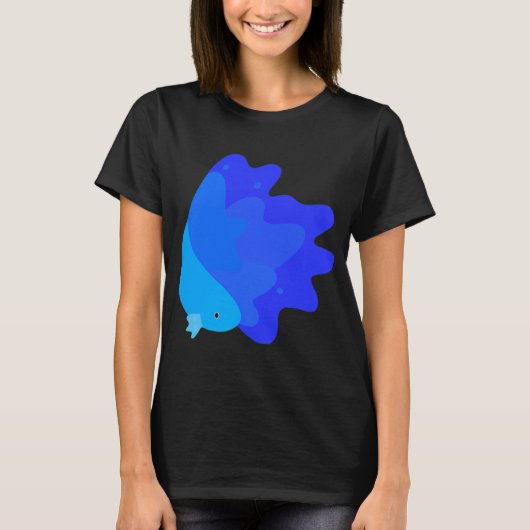 かわいい魚、キュートな魚のデザイン Tシャツ (正面)