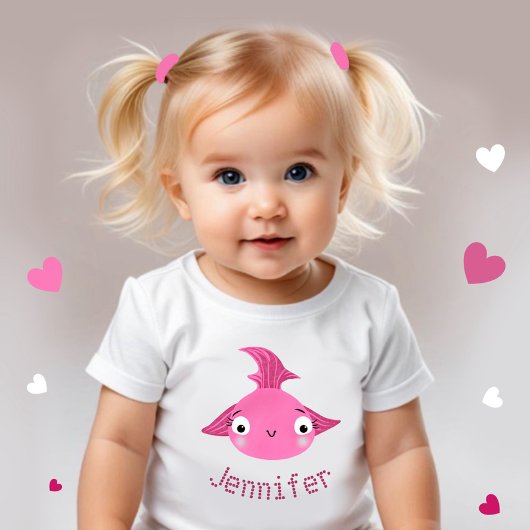 かわいい魚 ベビーTシャツ
