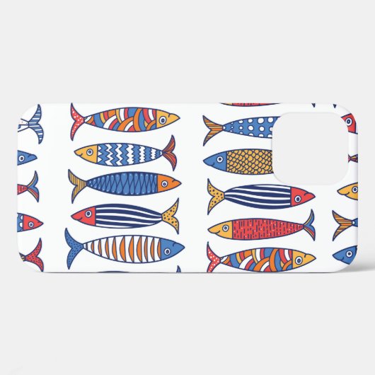 かわいい魚。子供の背景。シームレスなパターン。 Case-Mate iPhoneケース (裏面 (横))