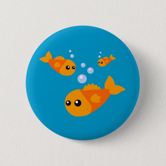 かわいい魚 缶バッジ (正面)