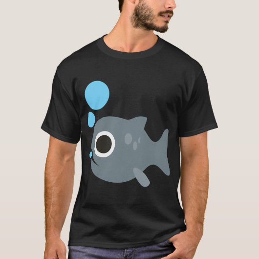 かわいい魚、野生生物 Tシャツ (正面)