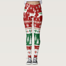 かわいい鮮やかな赤い緑のクリスマスセーターパターン