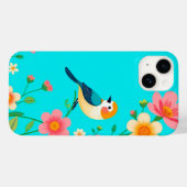 かわいい鮮やかな鳥のブルー毎日保護グリップ Case-Mate iPhoneケース (裏面 (横))