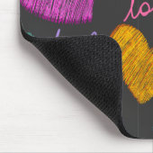 かわいい鮮やかハートとラブスクリプト マウスパッド (コーナー)