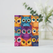 かわいい鮮やかフクロウ シーズンカード (スタンド正面)
