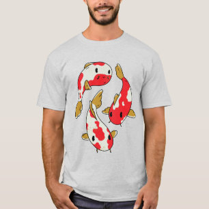 かわいい鯉のキャラクターデザイン Tシャツ