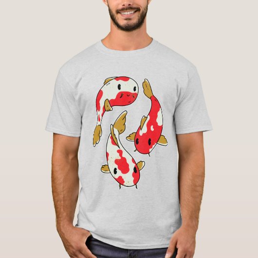 かわいい鯉のキャラクターデザイン Tシャツ (正面)