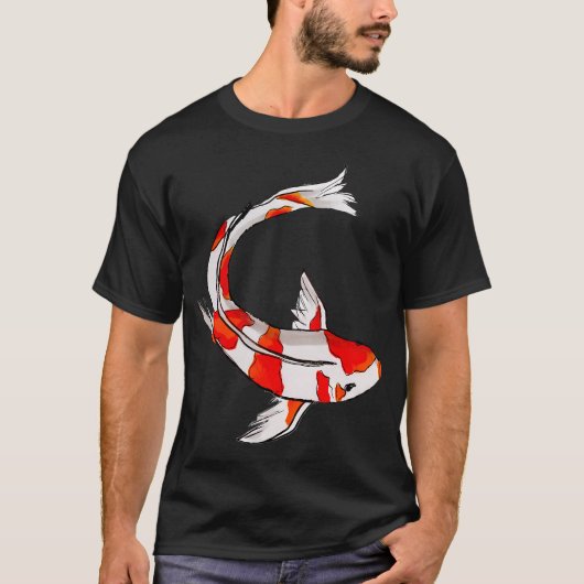 かわいい鯉の魚のイラスト Tシャツ (正面)