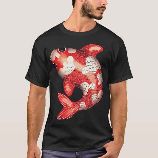 かわいい鯉の魚 Tシャツ (正面)