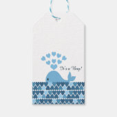 かわいい鯨の男の子 ギフトタグ (正面)