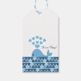 かわいい鯨の男の子 ギフトタグ